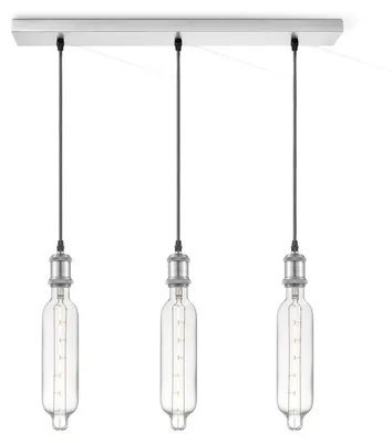 Produktbild von Home Sweet Home Hängeleuchte Chrom Vintage Tube 3L G78 dimmbar E27 klar