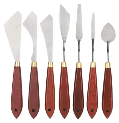 7-tlg. Edelstahl-Palettenmesser-Set für Öl & Acryl
