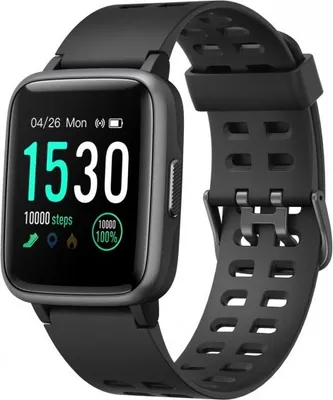 Produktbild von Smartwatch U-Band P2 Schwarz, wasserdicht, großes Farbdisplay, Herzfrequenzsensor, Metallgehäuse