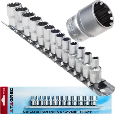 Produktbild von Stecknüsse Vielzahn 13 tlg. Steckschlüssel 4-14 mm Steckschlüsseleinsatz 1/4" 12 Kant