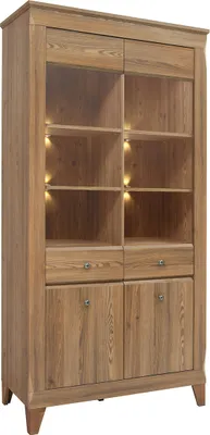Produktbild von Geschirrschrank Raya mit 4 Türen, Holzoptik, 202cm