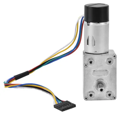 Obrázek produktu pro Stejnosměrný šnekový motor, 15 mm dvojitý hřídelový redukční pohon s enkodérem JGY-370DC6V 150 ot./min