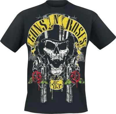 Produktbild von Guns N' Roses T-Shirt Herren Top Hat schwarz Band-Merch, Bands 100% Baumwolle XL