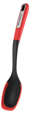 Silikon-Servierlöffel 34 cm, rot/schwarz, spülmaschinengeeignet