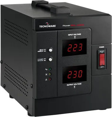 Image de Tecnoware Electronic Stabiliser 3000VA Monophasé Noir Régulateur de puissance Affichage LCD