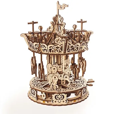 Obrázok produktu pre Ugears 3D drevené mechanické puzzle kolotoč