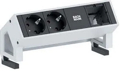 Produktbild von BACHMANN DESK2 2x Schutzkontakt 1x ABD GST18 Inox