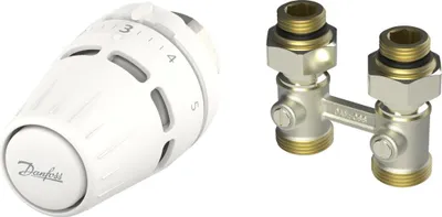 Produktbild von Danfoss Thermostat-Set mit Regus-Kopf M30x1,5 + RLV-KB 1/2 Zoll gerade