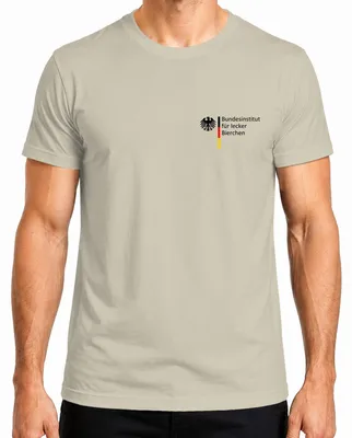Productafbeelding van Bundesinstitut voor lekker bier, cadeau voor bierliefhebbers, heren T-shirt, natuur, maat S