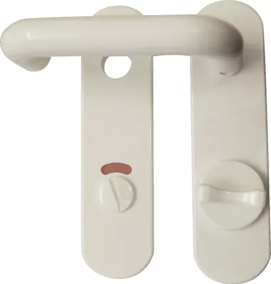 Produktbild von Alpertec WC-Kurzschildgarnitur Nylon weiß abgerundet