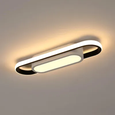 Immagine prodotto di Pannello LED da soffitto, 30W, rettangolare, luce bianca calda (3000K), 40cm – 30 W, bianco e nero, 40 X 12 Cm, 3000 K