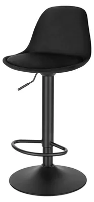 Productafbeelding van Verstelbare Barstoel met Velvet Bekleding en Rugleuning