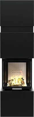 Produktbild von Hitze TRINITY 54x54x53.G TRI BOX Kamineinsatz mit Gehäuse in schwarz Bauart1 Erfüllt BImSchV