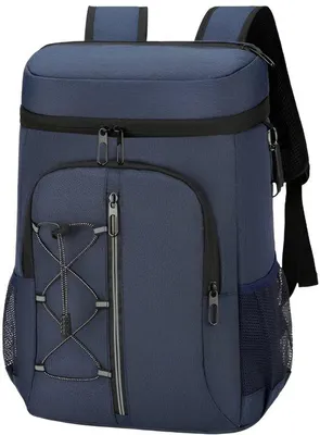 Image de CarryQuest® - Sac à dos isotherme - Glacière isolée 32x46x19 cm, couleur bleue