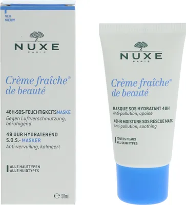 Zdjęcie produktu dla Nuxe Creme Fraiche de Beauté 48HR Moisture SOS Rescue Mask kojąco-odświeżająca maseczka o działaniu nawilżającym 50 ml