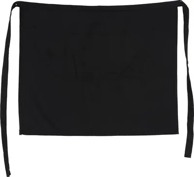 Image de Tabliers courts noirs à mi-taille avec poches pour la cuisine à domicile, les pubs, les cafés, les serveurs et les serveuses