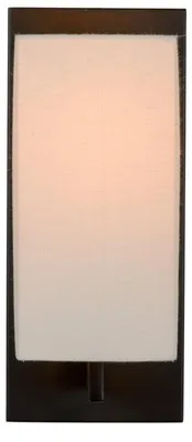Productafbeelding van Atmooz Tommaso wandlamp voor binnen – E27 – Industrieel design – Geschikt voor woon- of slaapkamer – Zwart-witte lampenkap – Hoogte 35 cm – Metaal