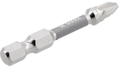 Zdjęcie produktu dla Końcówki PZ2 1/4" x 50 mm, 2 sztuki, stal S2, niklowane