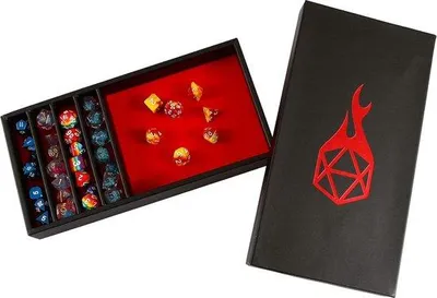 Produktbild von Doppelsteine Arena-Tray - 2-in-1 Würfeltray mit Bühnengebiet für D&D und RPG - Für jedes Würfelspiel geeignet - Rot
