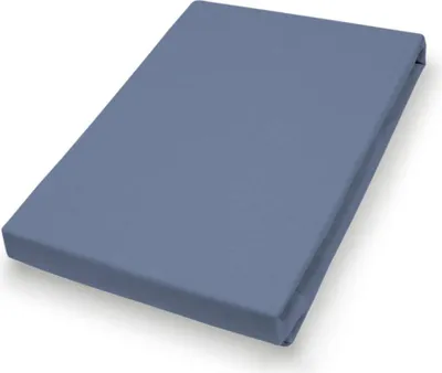 Produktbild von Vario Jersey-Spannbetttuch blau, 150 x 200 cm
