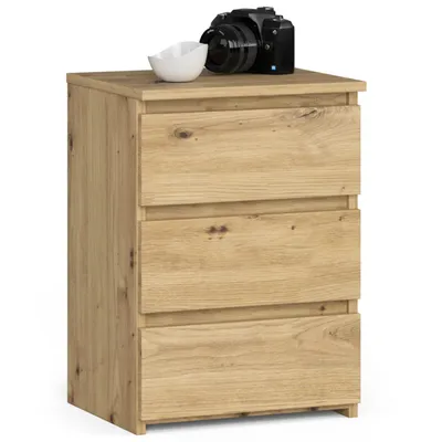 Produktbild von Akord Nachttisch Mit Schublade Eiche Modernes Design 40X35X57 Cm