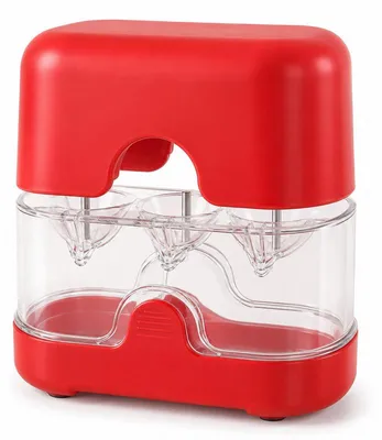 Produktbild von Kirschentkerner, 3-fach Kirschentsteiner mit Schneidefunktion, entkernen und halbieren, manueller Obstentkerner mit Auffangbehälter
