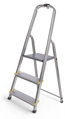 Zdjęcie produktu dla Składana drabina aluminiowa z antypoślizgowymi stopkami