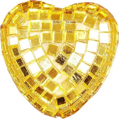 Produktbild von 10 Spiegel-Herzen 3cm, Dekoherz, Tischdeko, Partydeko. Gold