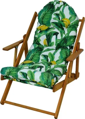 Produktbild von AMPO Sonnenliege aus Holz Gartensessel Gartenliege Holz, Gartenkissen Polsterkissen