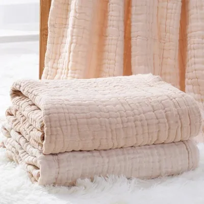 Produktbild von Linuode 6 Schichten Musselin Wickel Babydecken Neugeborene Musselin Wickel Baby Bettwäsche Benutzerdefinierte Decke