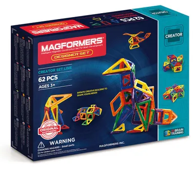 Productafbeelding van Magnetische 3D Constructieset, 62 onderdelen, Magformers Designer Set