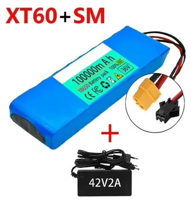 Image de Batterie pour scooter électrique 36V - Pack batterie Li-ion 10S2P - 10Ah 500W - Pour scooters électriques/vélos électriques - Connecteur de charge XT60 + SM
