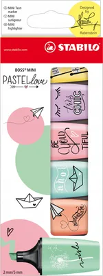 Produktbild von STABILO Mini Textmarker Pastellfarben 6er Set