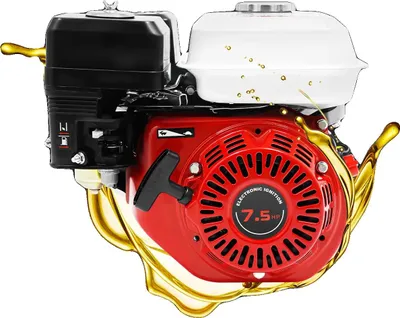 Immagine prodotto di Motore a benzina, 7,5 cavalli, 212 cm³, 3600 giri/min, albero motore da 20 mm, raffreddato ad aria