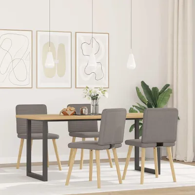 Produktbild von vidaXL Esszimmerstühle 4 Stk. Taupe Stoff