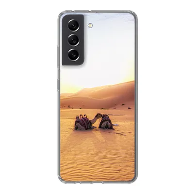 Produktbild von MuchoWow® Handyhülle Schutzhülle Hülle für Samsung Galaxy S21 FE Kamel - Wüste - Sand Silikon Softcase Handy Hülle - Mobiltelefonhülle