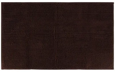 Obrázek produktu pro Koberec z mikrovlákna s kulatým vzorem, jednobarevný, 45 x 75 cm – hnědý – Tendance