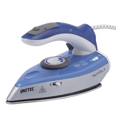 Produktbild von Imetec Nuvola, Trocken- & Dampfbügeleisen, Edelstahl-Bügelsohle, 2 m, Blau, Grau, 0,05 l, 1000 W