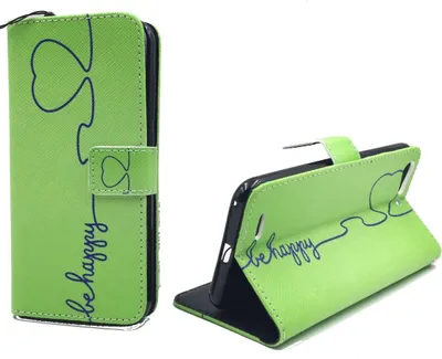 Produktbild von Handyhülle Tasche für Case Handy ZTE Blade V6 Be Happy Grün