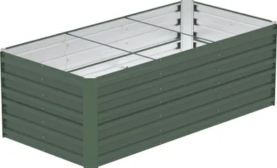 Obrázok produktu pre JOIEYOU 180x90x58cm kovový kvetináč na vyvýšené záhony, 975L pozinkovaný oceľový záhradný záhon, obdĺžnikový záhon na stavbu, vonkajší kvetináč na zeleninu kvety ovocie bylinky (zelený)