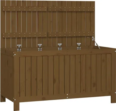 Produktbild von vidaXL Gartentruhe Honigbraun 121x55x64 cm Massivholz Kiefer