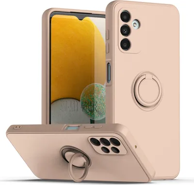 Produktbild von Samsung A13 5G Handyhülle, Ring Halter Ständer Kratzfeste Weiche Silikon schutzhülle für Samsung Galaxy A13 5G Pink