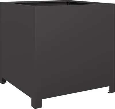 Produktbild von vidaXL Pflanzkübel Schwarz 50x50x50 cm Stahl