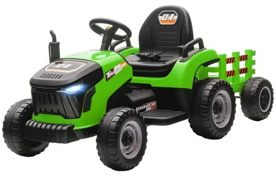 Produktbild von AIYAPLAY Elektrischer Kinder Traktor 3-Gang mit Anhänger, 2 Motor, für 3-8 Jahre