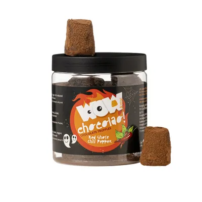 Produktbild von WOW Chocolao! Halloween Schokoladentrüffel Red Ghost Chili Pepper 130 g