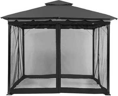 Image de Tente de jardin imperméable avec filet d'ombrage et parois latérales, 3 x 3 mètres