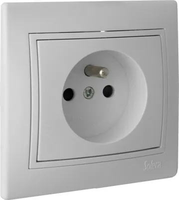 Zdjęcie produktu dla SOLERA 42940 Gniazdo dwubiegunowe 16A 250V z francuskim gniazdem S.Europe, 50 W, 250 V, neutralne