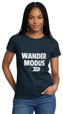 Produktbild von Spreadshirt Wandermodus Ein Frauen T-Shirt, S, Navy