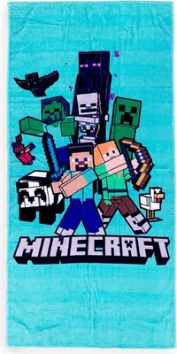 Zdjęcie produktu dla Ręcznik plażowy dla dzieci Minecraft bawełniany ręcznik plażowy dla dzieci 70x140 cm