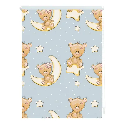 Produktbild von Lichtblick Rollo Klemmfix, ohne Bohren, Verdunkelung, Bärchen  - Blau 120 x 150 cm (B x L)